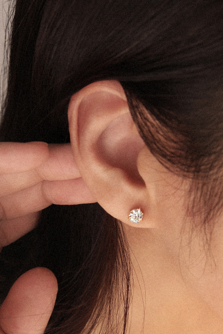 소베티 E_ 14K 랩그로운  3부 5부 다이아몬드 귀걸이